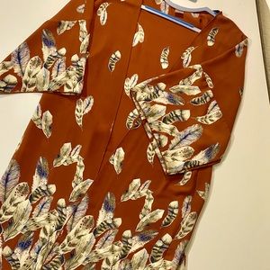 Rust Feather kimono